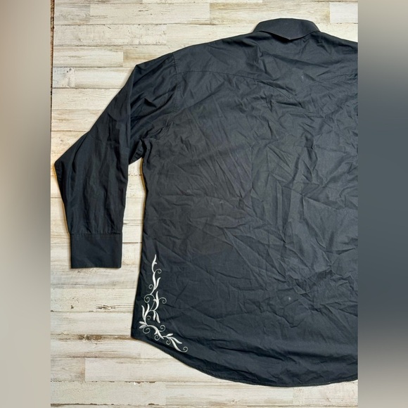 Brooks & Dunn Collection By Panhandle Slim Long Sleeve Pearl Snap Men XXL Black - Picture 13 of 13